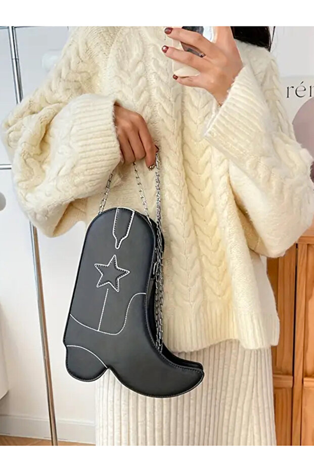 Kovboy Çizmesi Şeklinde Çanta - 3