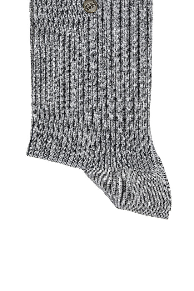 Gri Erkek Bambu Çorap - 2