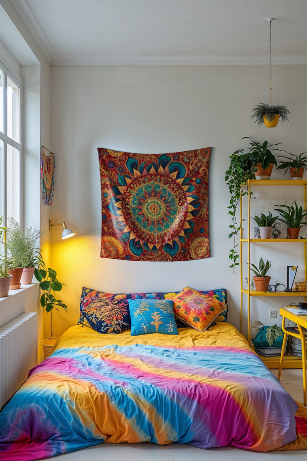 AMETHYST MANDALA DUVAR HALISI DUVAR ÖRTÜSÜ TAPESTRY - 2