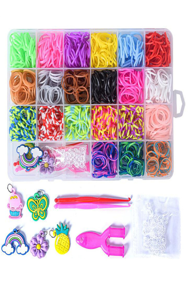 MULTI 24 grids Bands Bracelet Making Kit Creative Jewelry Set Ideal Gift for Little Crafters Vib...