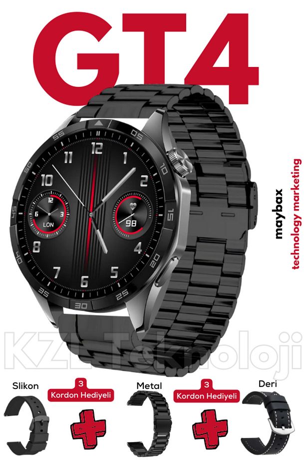 Haino Teko RW-44 GT4 Max Amoled Ekran 3 Kordonlu Akıllı Saat Smart Watch - 3