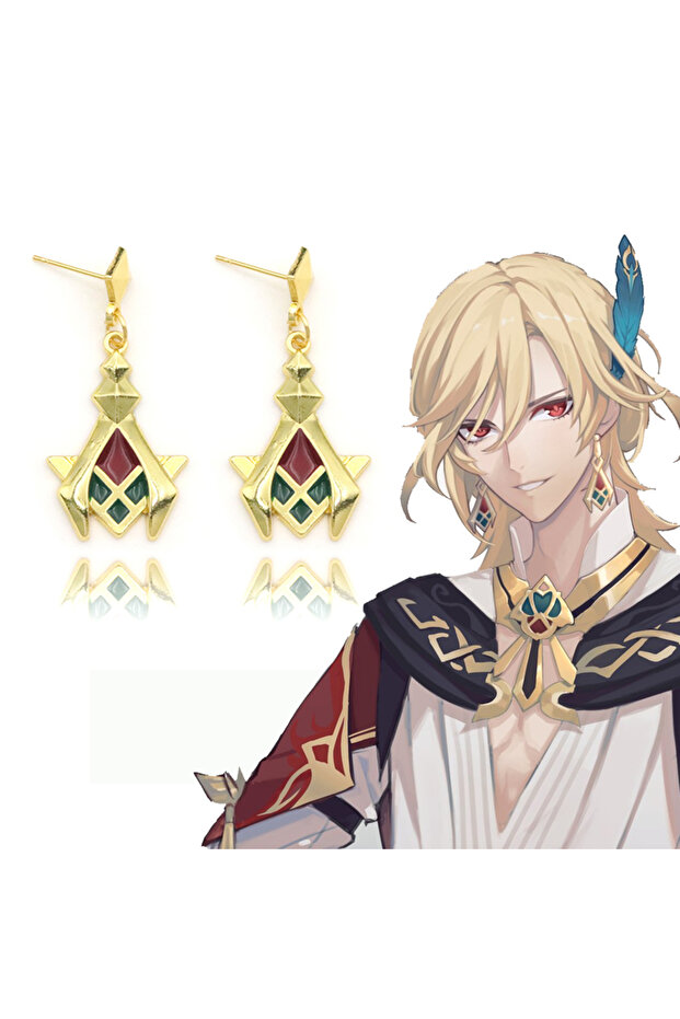 Kaveh Earring Game Genshin Impact Sumeru Kaveh Eardrops Earrings Stud Earrings for Woman Anime Cospl