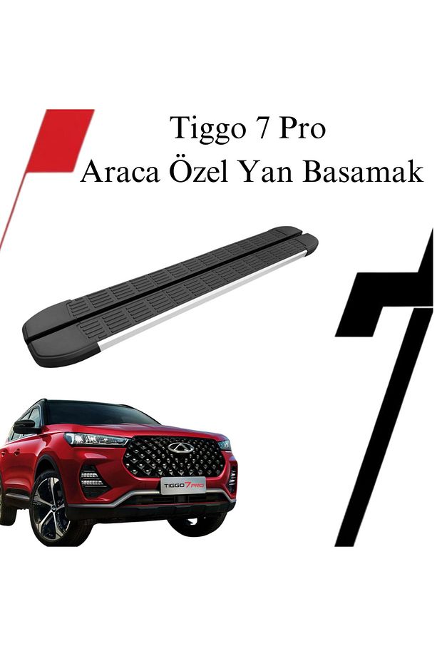 Chery Tiggo 7 Pro Araca Özel Yan Basamak Krom - 1