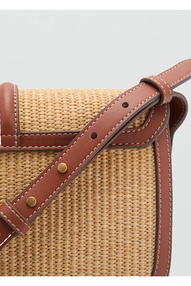 Kanvas kontrast çapraz çanta - 5