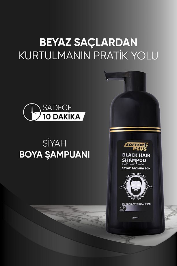 Kolay Kullanımı İle Saçları Boyayan Siyah Şampuan 350 ml - 1