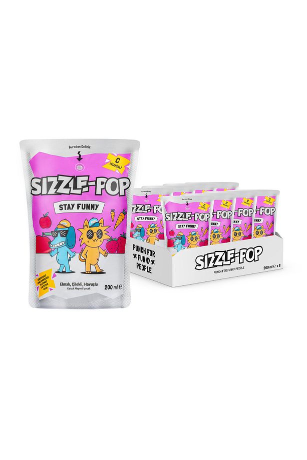 Stay Funny Havuç Kirmizi Elma Çi̇lek Meyve Suyu 200 Ml X 8 Adet - 3