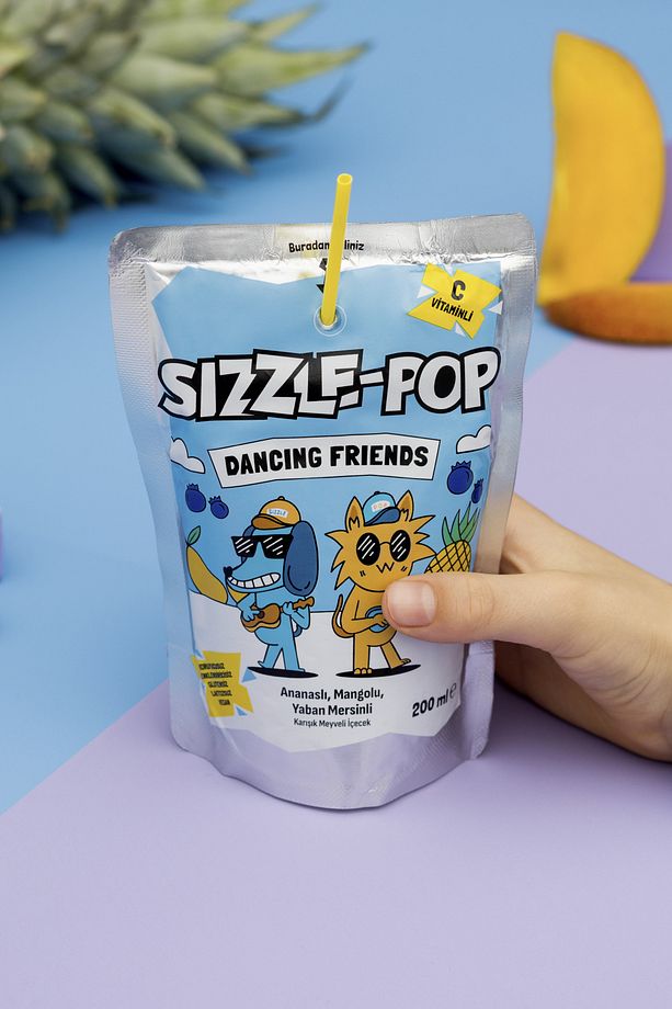 DANCING FRIENDS ANANAS MANGO YABANMERSİNİ MEYVE SUYU 200 ML X 20 ADET - 6