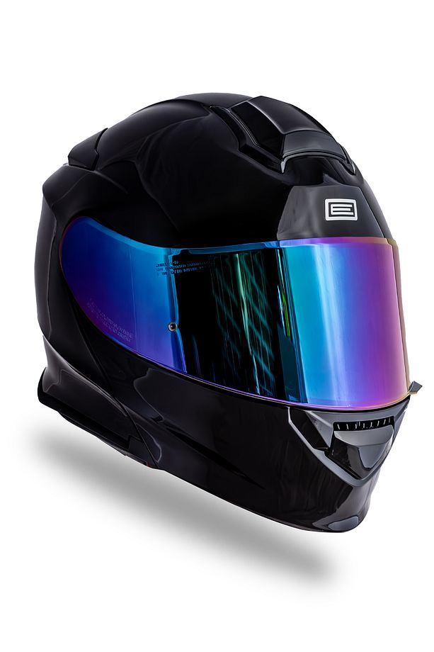 Delta Basic Parlak Siyah Çene Açılır Kask - 1