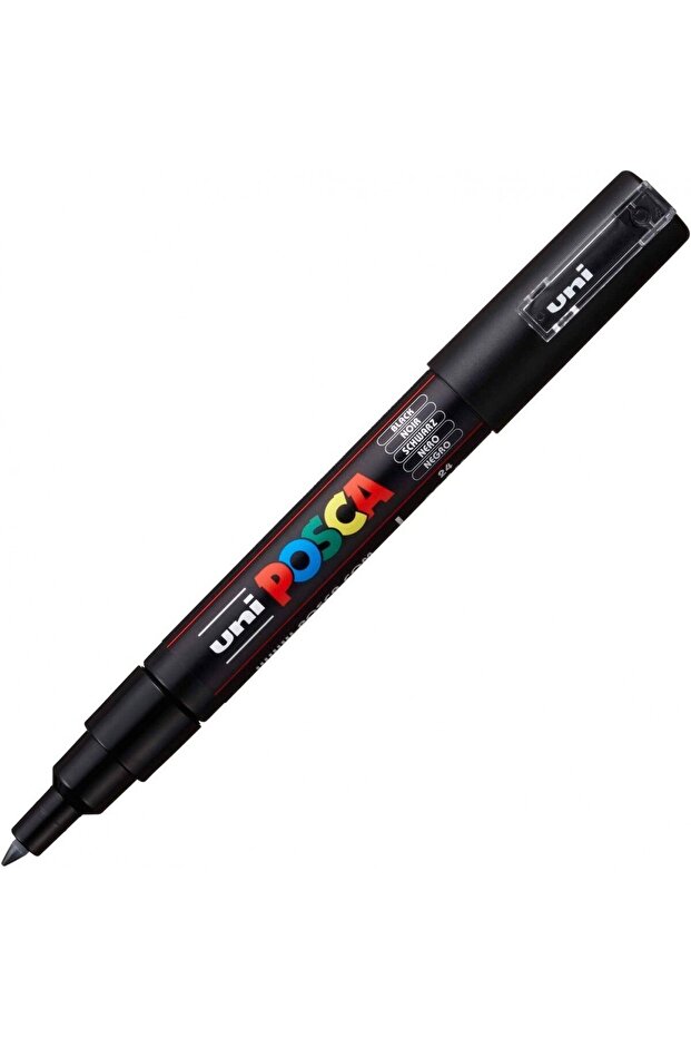 قلم تحديد الملصقات Ball Posca مقاس 0.7 مم أسود / Pc1m