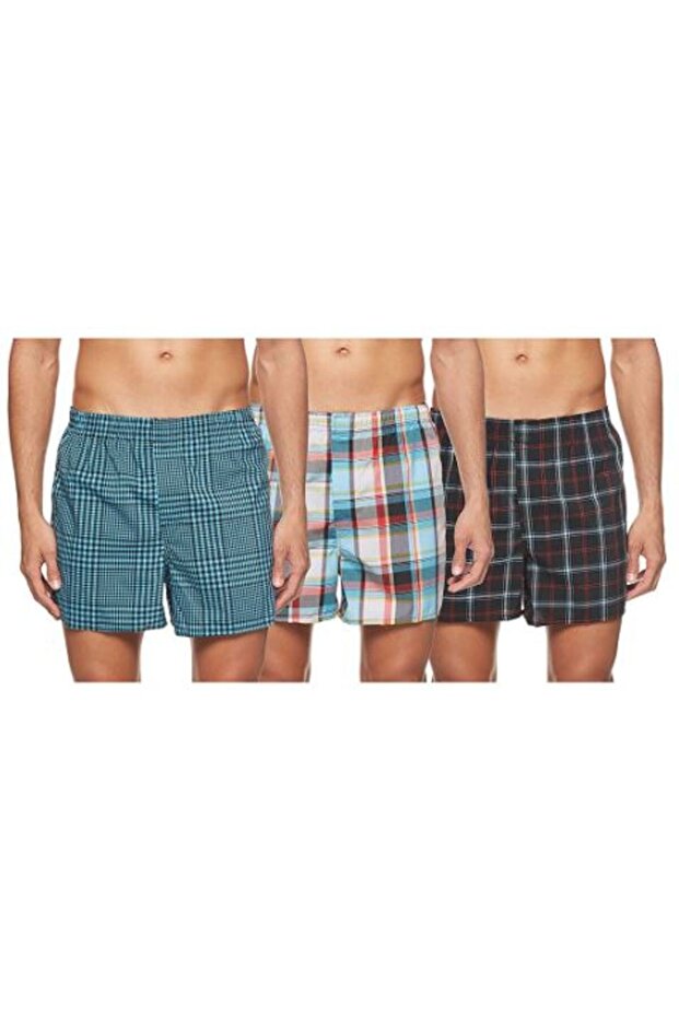 Stretch Hanging Boxer - Waterfall Mens Hanes UTHXD3-3Pcs Multicolor