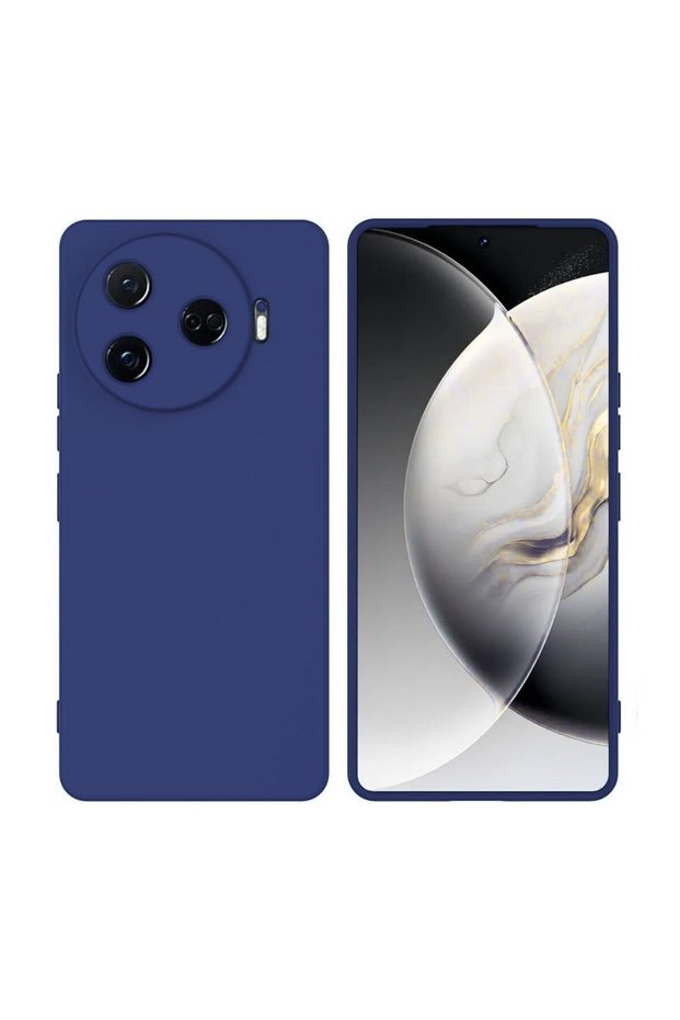 Tecno Camon 30 Pro Cl8 Compatible Silicone Case - Flexible Pastel Color Cover with Camera Protection - Navy Blue