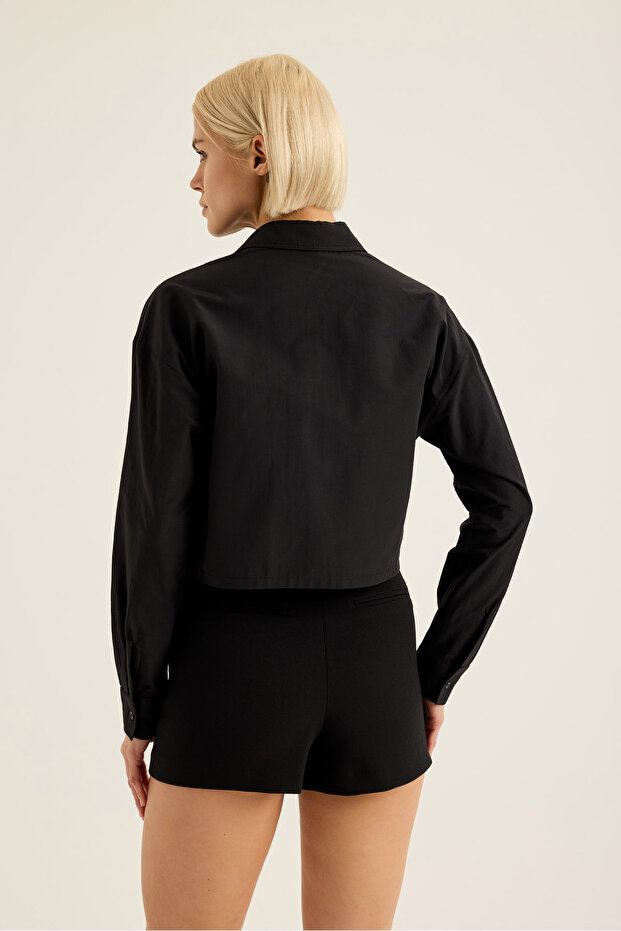 Cepli Crop Gömlek - 3