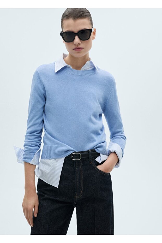 Keten karışımlı triko kazak - 1