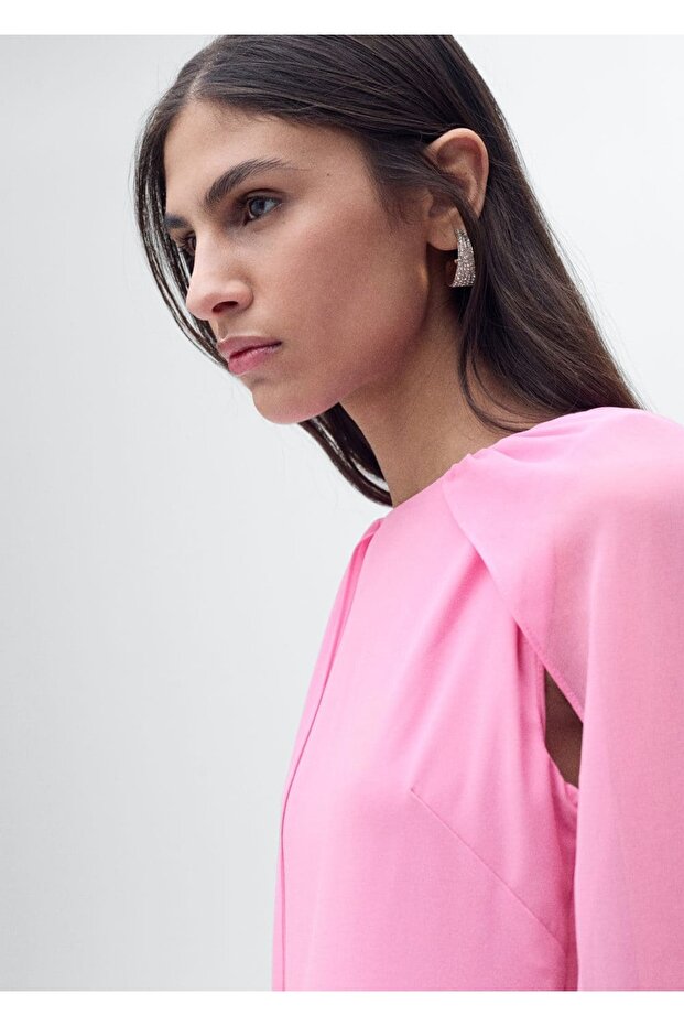 Pelerin flare elbise - 6