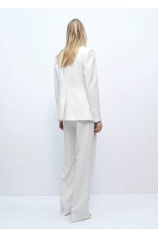 Düşük belli düz takım pantolonu - 4