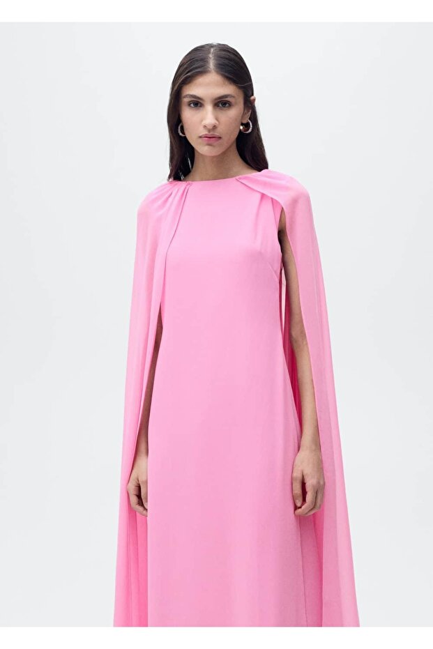 Pelerin flare elbise - 1