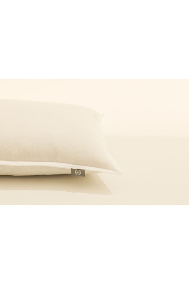 2 Adet Sert Ve Yüksek Doğal Boncuk Yün Yastık - 4