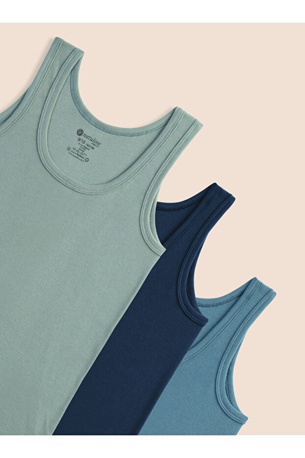 Boys' Undershirts Organic Cotton Ribbed Colorful 6-Piece Set