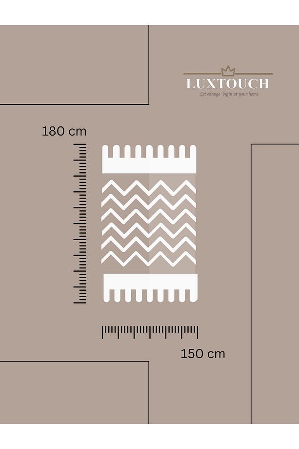 Bergama Mürdüm Tekli Koltuk Berjer Örtüsü 150 x 180 cm Kanepe Divan Çekyat Örtüsü Pamuklu Püsküllü - 4