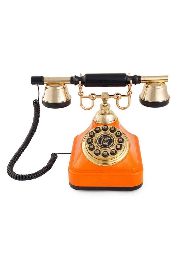 Klasik Tuşlu Turuncu Telefon - 1
