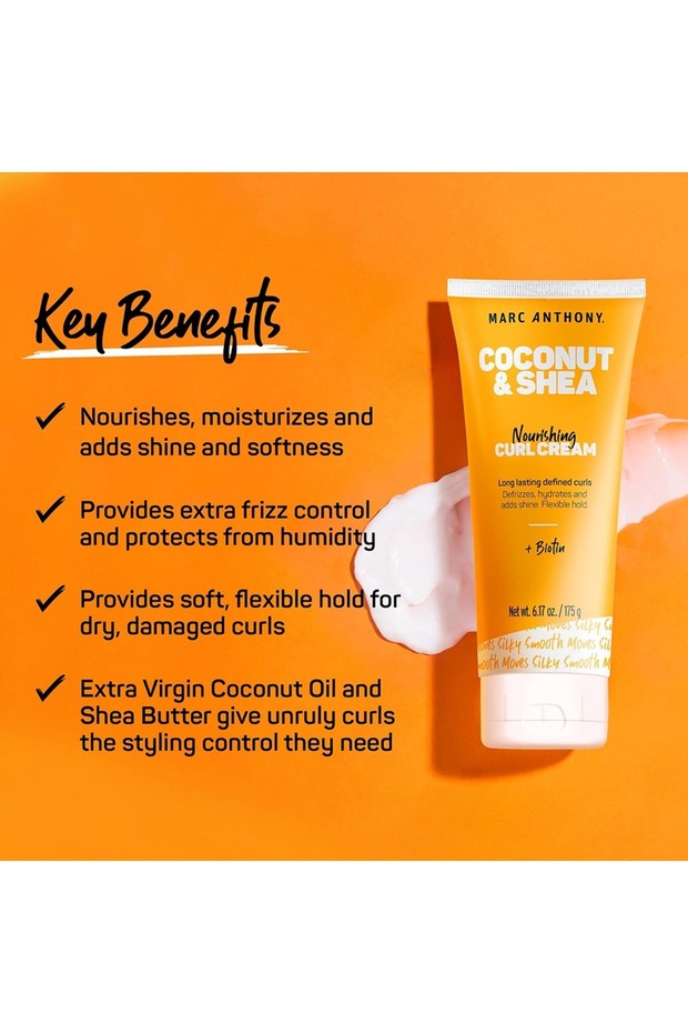 Coconut & Shea - Nourishing Curl Cream, Infused With Biotin - 175Ml - 2