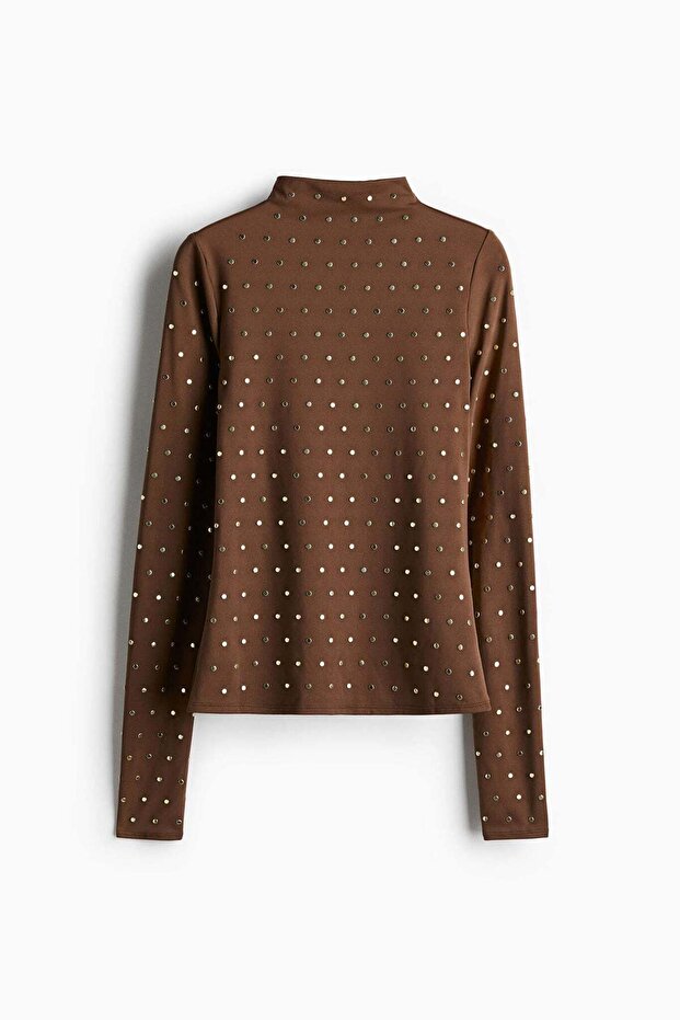 Studded turtleneck top - 3