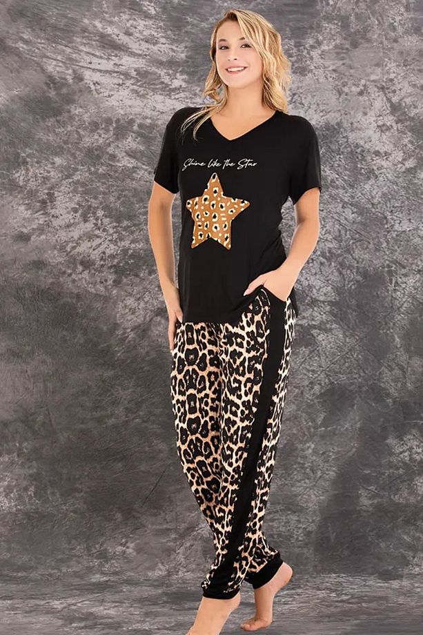 Leoparlı Pijama Takımı - 1