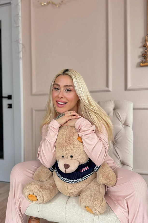 Pudra Dublin Sabahlıklı Kadın Pijama Takımı - 3
