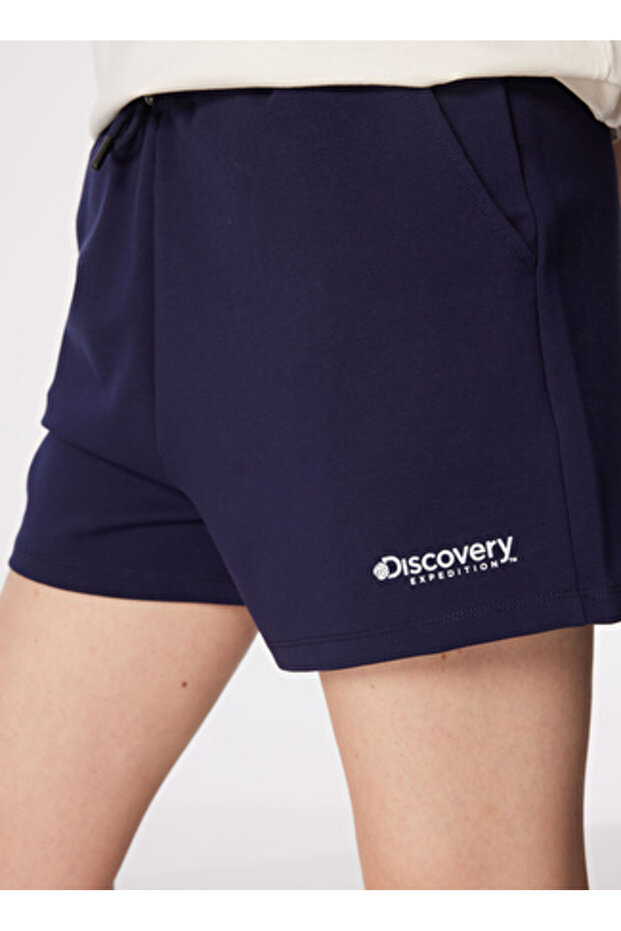 Lacivert Kadın Sweat Şort D4SL-SHT3052 Beden: XS - 3