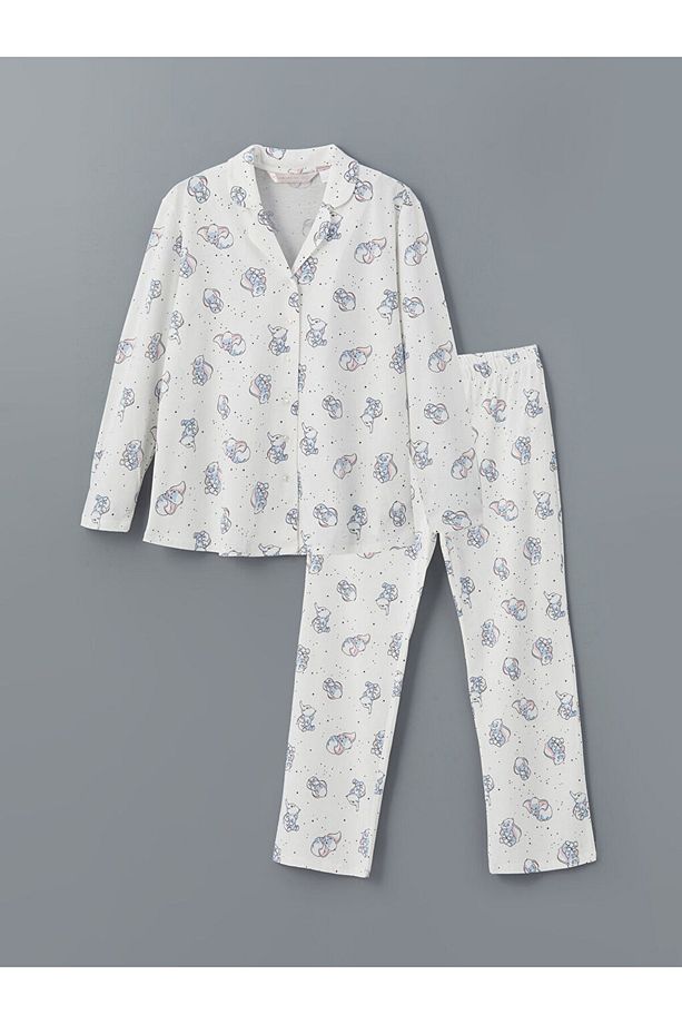 Gömlek Yaka Desenli Hamile Pijama Takımı - 5