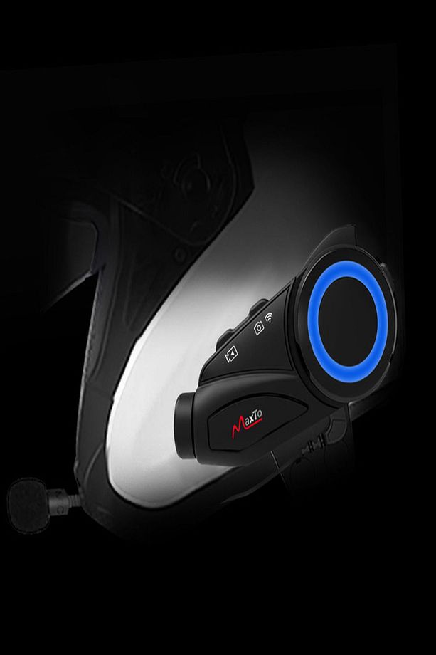 Yeni Sürüm Maxto M3 intercom  360 Derece Dönen Kask Klipsli Kameralı Motosiklet Kask İntercomu - 8