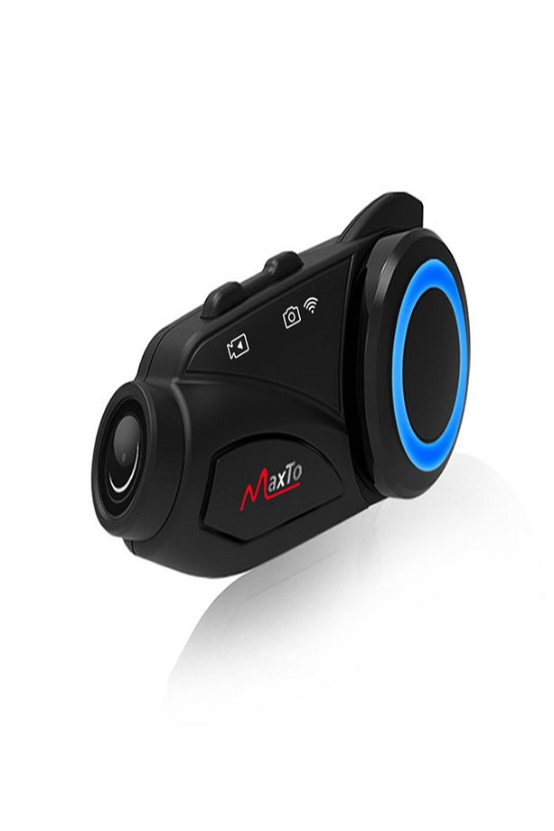 Yeni Sürüm Maxto M3 intercom  360 Derece Dönen Kask Klipsli Kameralı Motosiklet Kask İntercomu - 1