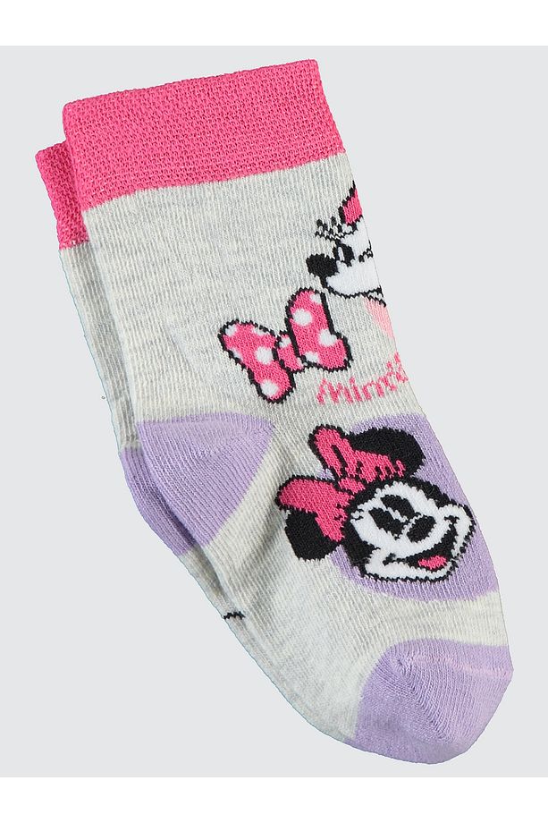 Minnie Mousa Kız Çocuk Çorap 3-11 Yaş Pembe - 3
