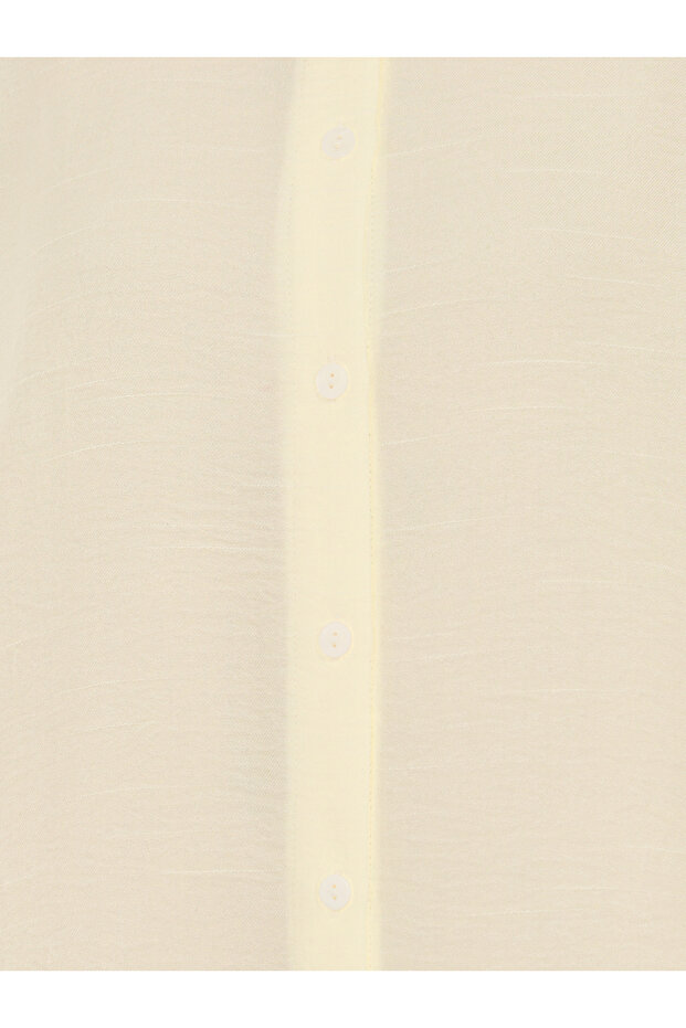 فستان طويل بقميص على شكل حرف A بياقة سادة - 6