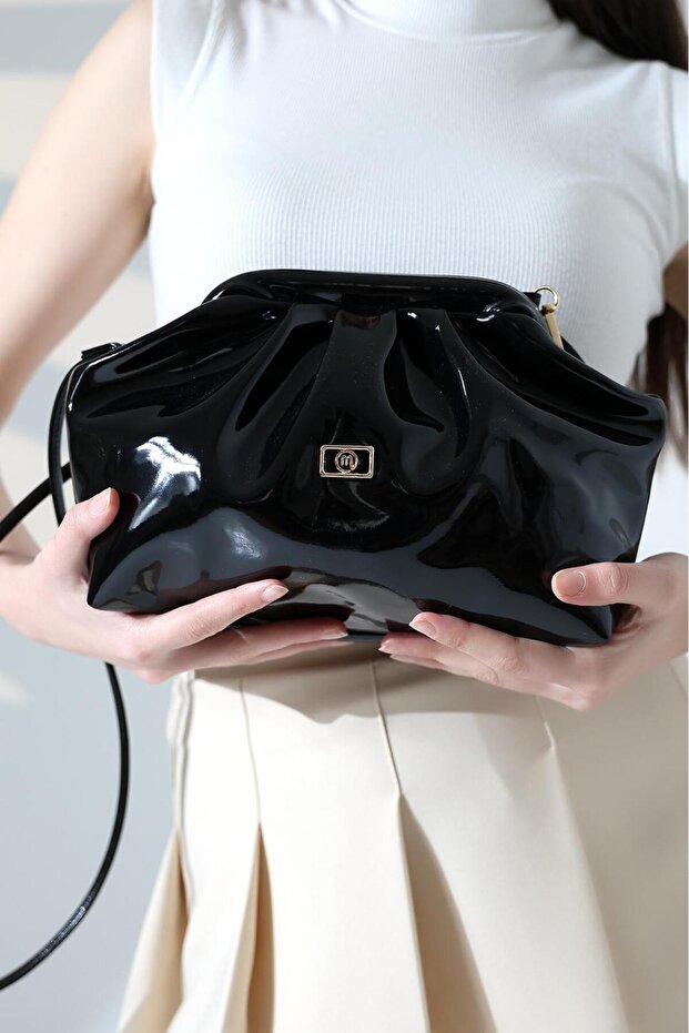 Women's Patent Leather Modern Crossbody Hand and Shoulder Bag