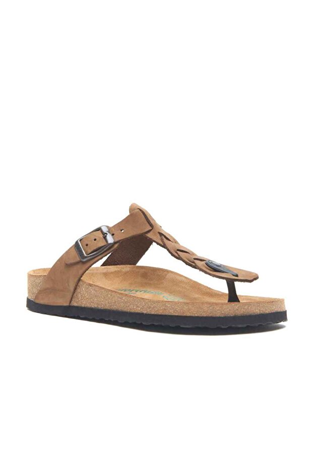 Guidan - Deri Parmak Arası Terlik ( Kum Nubuk Deri ) - 1