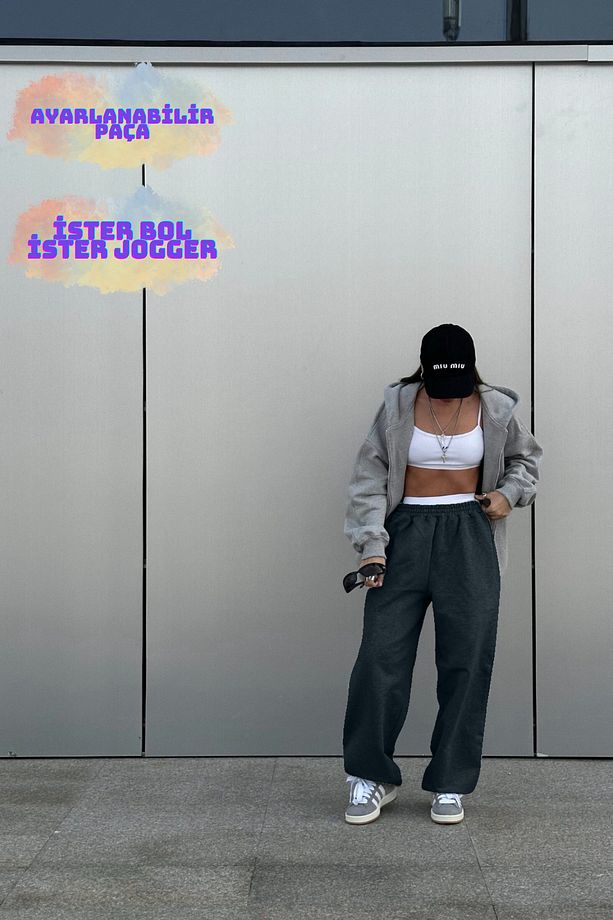 Baggy Tek Eşofman Altı İki Stil: Paçanı İstediğin Gibi Ayarla, Hem Düz Hem Jogger Kullan - 2