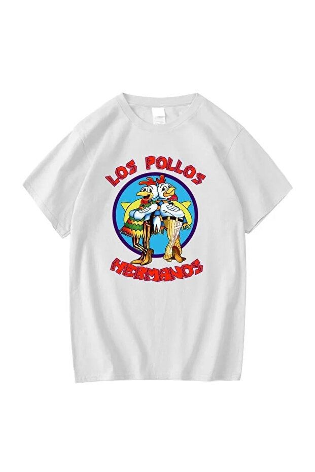 تي شيرت كبير الحجم مطبوع للجنسين من Los Pollos