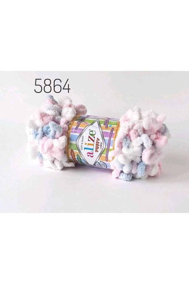 (5 Adet ) Puffy Color 5864 Mavi Şeker Rengi 5 Adet - 1