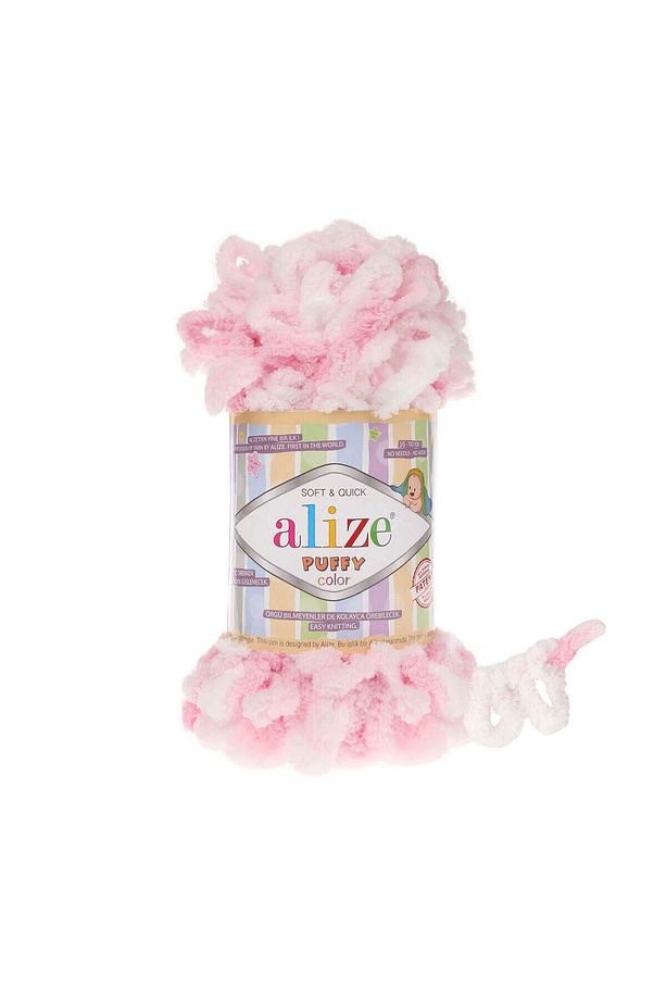 Puffy Color 1 Adet 5863 El Örgü Ipliği Elle Örülen Kalpli Yastık Bebek Battaniyesi Örgü Ipi - 1