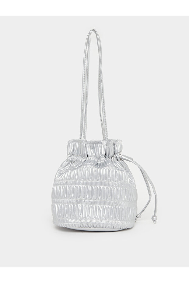 حقيبة دلو ذات رباط مزخرف - 4