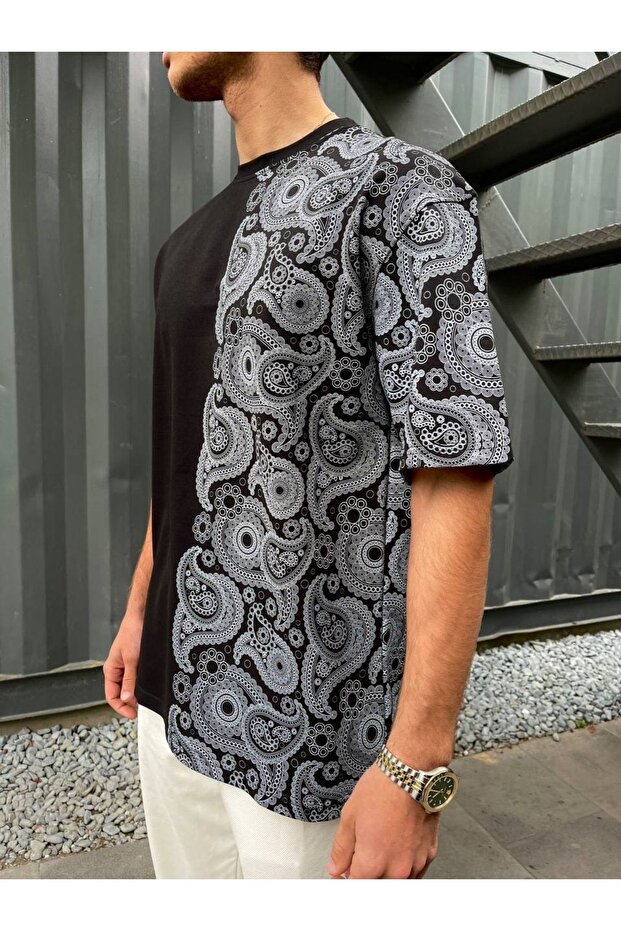 Desenli Unisex Oversize Tshirt - 3