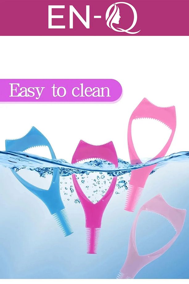 3 In 1 Kolay Maskara Rimel Ruj Eyeliner Çekme Aparatı Kirpik Fırçası - 4