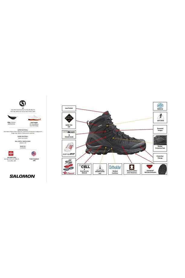 Lowa Gore-tex® Su Geçirmez Tactical Bot Özel Kuvvetler Askeri Botu Erkek Bot Siyah - 5