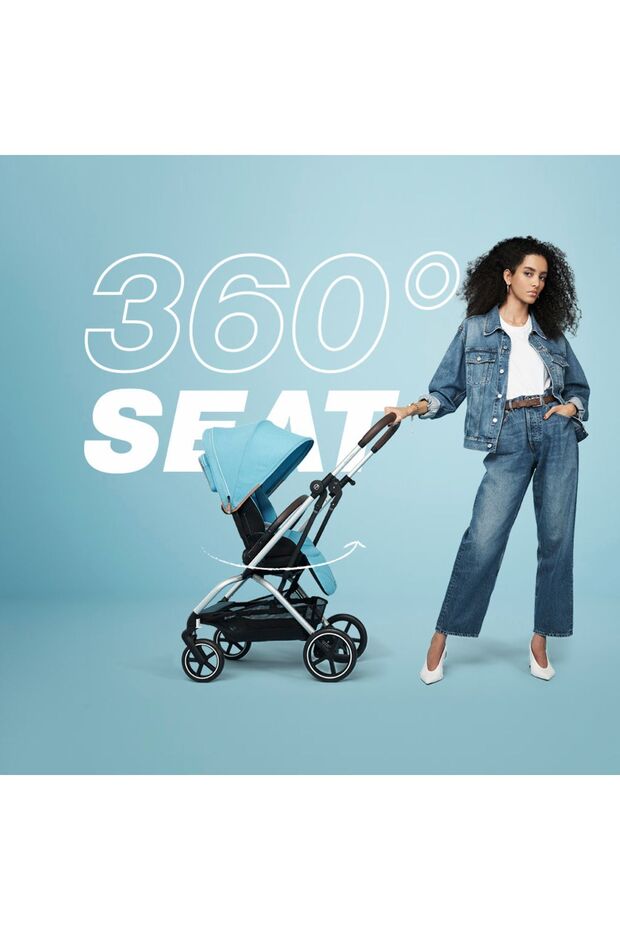 Eezy S Twist 2 Kabin Boy 360 Derece Dönen Bebek Arabası ( Fog Grey ) - 2
