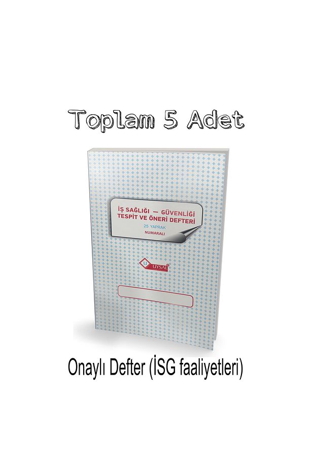 Onaylı Defter - Tespit ve Öneri Defteri - 1