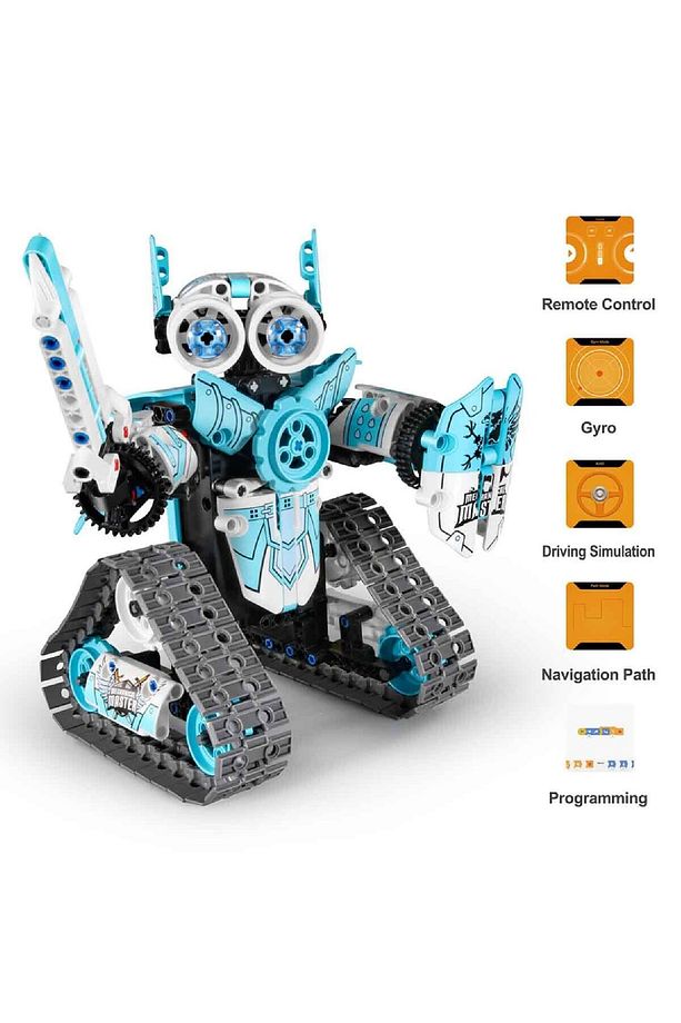 iM. Master 3in1 Uzaktan Kumandalı Mavi Robot Araba Yaratıcı Yapı Seti 398 Parça - 4