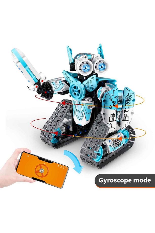 iM. Master 3in1 Uzaktan Kumandalı Mavi Robot Araba Yaratıcı Yapı Seti 398 Parça - 5
