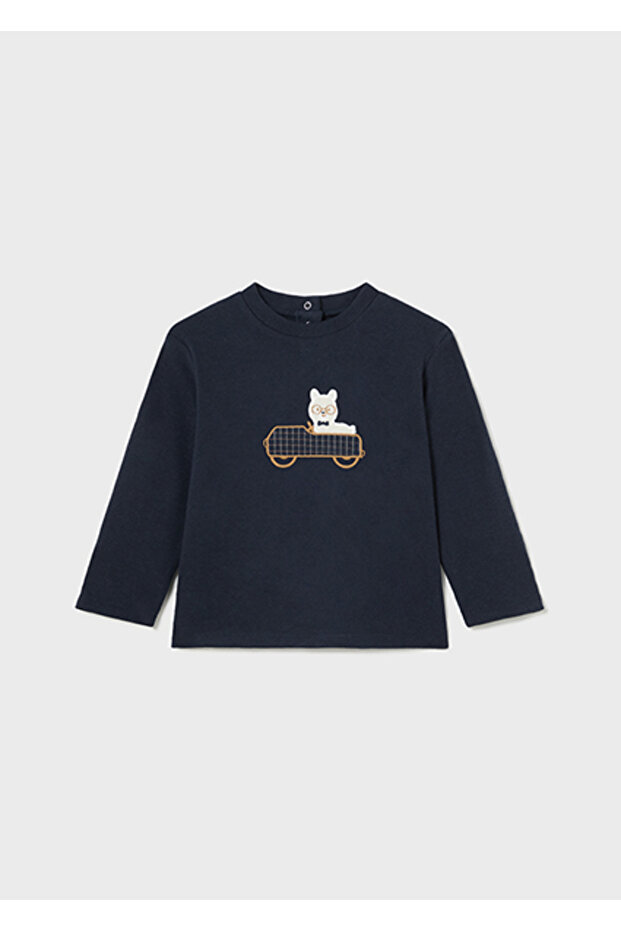 Navy Blue Baby Boy Long Sleeve T-Shirt - 2031