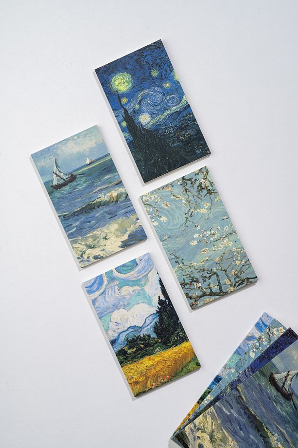 Van Gogh 4'lü Çizgisiz Defter Seti 10 X 15 cm 64 Sayfa Okul Defteri Mini Defter Hediyelik Defter - 3